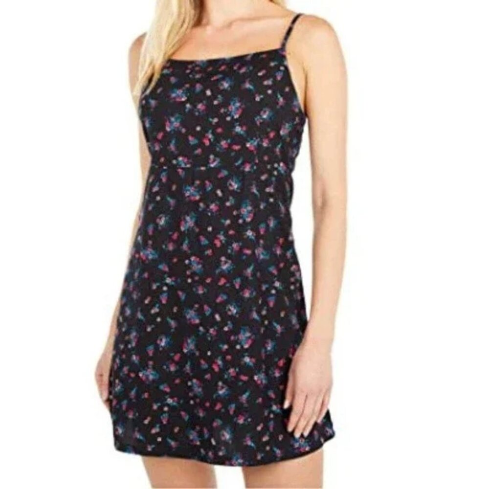 VANS Black Floral Mandi Cami Dress Medium